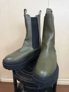 格安★サイドゴアブーツ★M★オリーブ