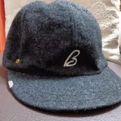 DECHO×ANACHRONORM コラボ キャップ グレー Bロゴ ウール