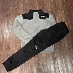 ノースフェイス　セットアップ　上下　キッズ150サイズ　グレー／ブラック