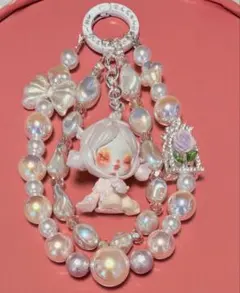 ハンドメイド パールビーズ ストラップ