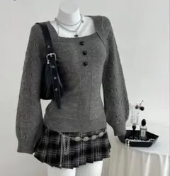 shine ニット グレー