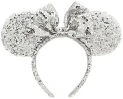 ミニーマウス耳カチューシャ シルバー