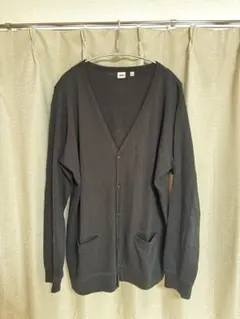 UNIQLO / Vネックカーディガン (ブラック/XL)