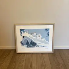 風景画 絵画 アート 水辺の街並み ヨット 額装 ゴールドフレーム インテリア 風景画 絵画 アート 水辺の街並み ヨット 額装 ゴールドフレーム