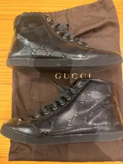 GUCCI GG柄 ハイカットスニーカー ブラックのサムネイル