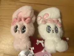 エスターバニー リボンハートマスコット ピンク　白　2点まとめ売り