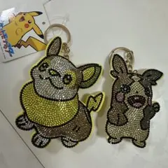 新品未使用　ポケットモンスター ラインストーン キーホルダー　ワンパチ＆モルペコのサムネイル