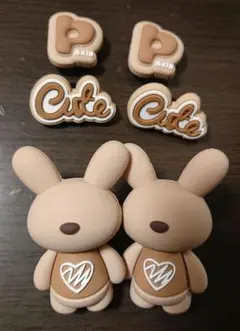 ジビッツ サンダル アクセサリー うさぎ 6点