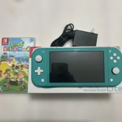 Nintendo Switch lite　ターコイズ美品　あつ森セット
