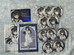 学マス sunflower ver 月村手毬 缶バッジ、オーロラクリアカード