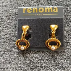 renoma　ゴールド パール付きイヤリング
