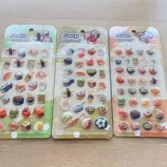フードぷくぷくキャンディシール　食べ物シール　3枚セット