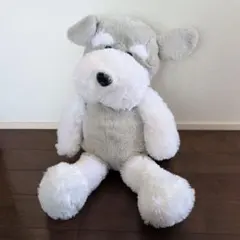 犬のもこもこぬいぐるみ　シュナウザー