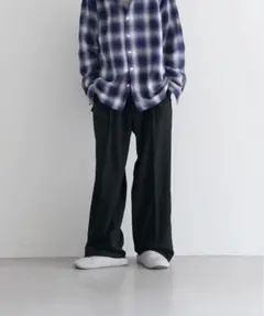 KAIKO Wide slacks "BLACK"のサムネイル