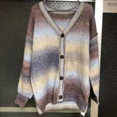 グラデーションニットカーディガン