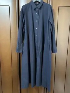 UNIQLO ☆ 長袖　シャツワンピース　紺　ネイビー