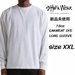 新品 SHAKA WEAR ガーメントダイ ロンT 白 XXL シャカウェア