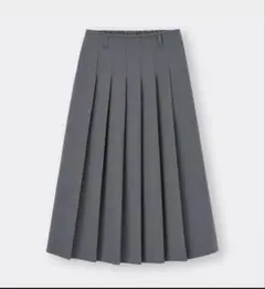 GU ロングプリーツスカート グレー　M
