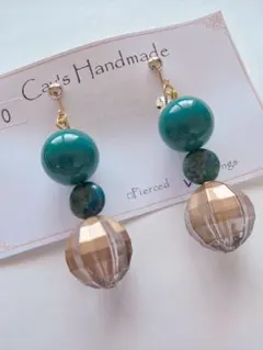 ハンドメイド イヤリング 2点セット