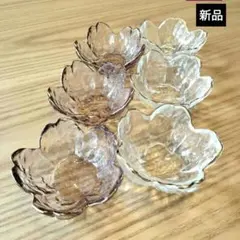 ❤【新品未使用】桜の花　ガラスプレート　ガラスの器　 6個セット