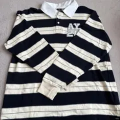 NIZIU ストライプ長袖ポロシャツ L（トレカなし）