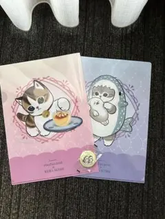 くら寿司×モフサンド クリアファイル　缶バッジ