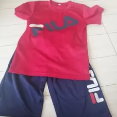 FILA ジャージ上下セット 赤/ネイビー