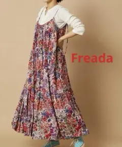 freada フリーダ アシメティアードワンピース ノースリーブ インド製