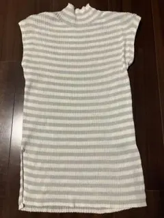 Ballsey ノースリーブリブニットS 白×グレーTOMORROWLANDのサムネイル
