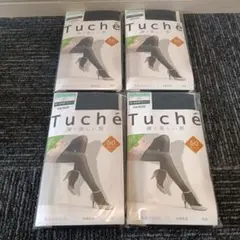 Tuche L〜LL 50デニール 黒タイツ 4パック