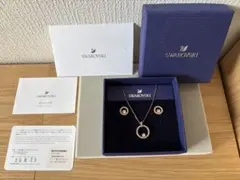 Swarovski ローズゴールドCircle ペンダント/ピアス　セットのサムネイル