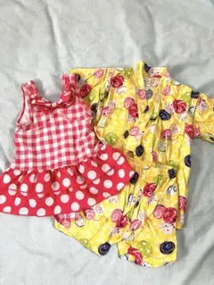 女の子水着90 甚平95 セット　くろわっさんすべべなど