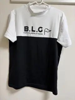 B.L.G 半袖 モックネック シャツ バイカラー M