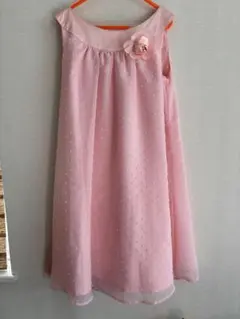 キャサリンコテージ　ドット柄 発表会用ワンピース ノースリーブ