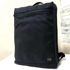 美品✨ 人気 ポーター ステージ リュック 2層 ネイビー A4可 大容量
