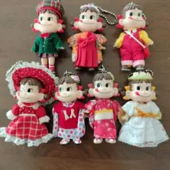 ぺこちゃんキーホルダー7体セット