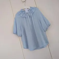 新品 ノーリーズ フリル付きホワイトシャツ 長袖 38サイズ定価15,000円 
