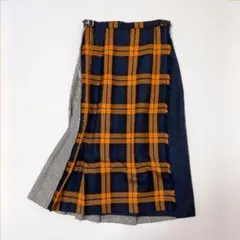 美品 クリーニング済オニールオブダブリン コンビネーションキルトスカート M〜L