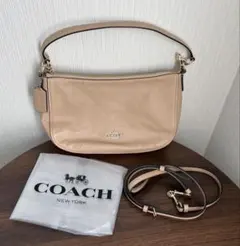 COACH コーチ チェルシー　ショルダーバッグ 2way レザー ベージュのサムネイル