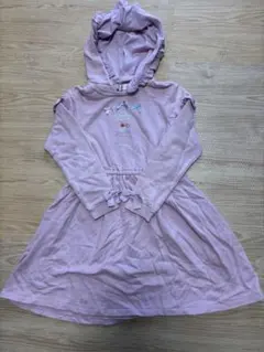 mezzo piano フード付き薄紫ワンピース
