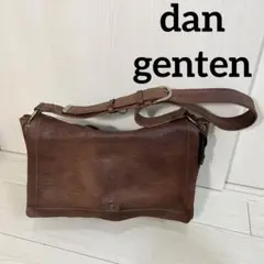 dan genten ダン ゲンテンゴートヌメ フラップ レザーショルダーバッグ