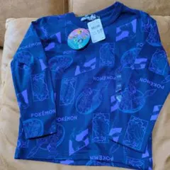 新品未使用)春先に！ポケモン！長袖カットソー110cm！定価2178円！綿混素材