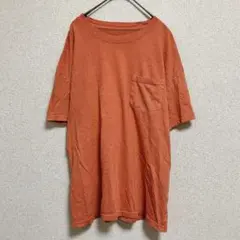 Goodfellow 半袖 Tシャツ オレンジ M 胸ポケット シンプル