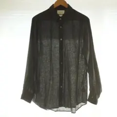 MARKAWARE 21SS ヘンプ Wカラーシャツ ブラック サイズ2のサムネイル