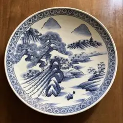 伊万里焼 青白磁 風景画 プレート - メルカリ