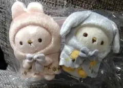 みならいこうさぎ（ピンク＆みずいろ）てのりぬいぐるみ　うさぎのふしぎなおまじない