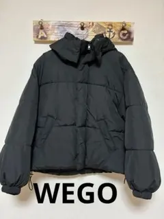 WEGO レディース取り外しフード付き　ブラックダウンジャケット　Sサイズ