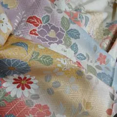 正絹金彩着物暈しほどきハギレ712