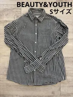 【BEAUTY&YOUTH 】ギンガムチェック/長袖シャツ Sサイズ
