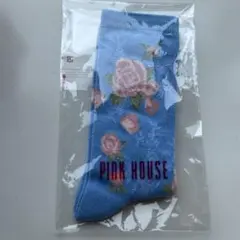 PINK HOUSE ソックス 花柄 ブルー ポアンドローズ 新品未使用のサムネイル